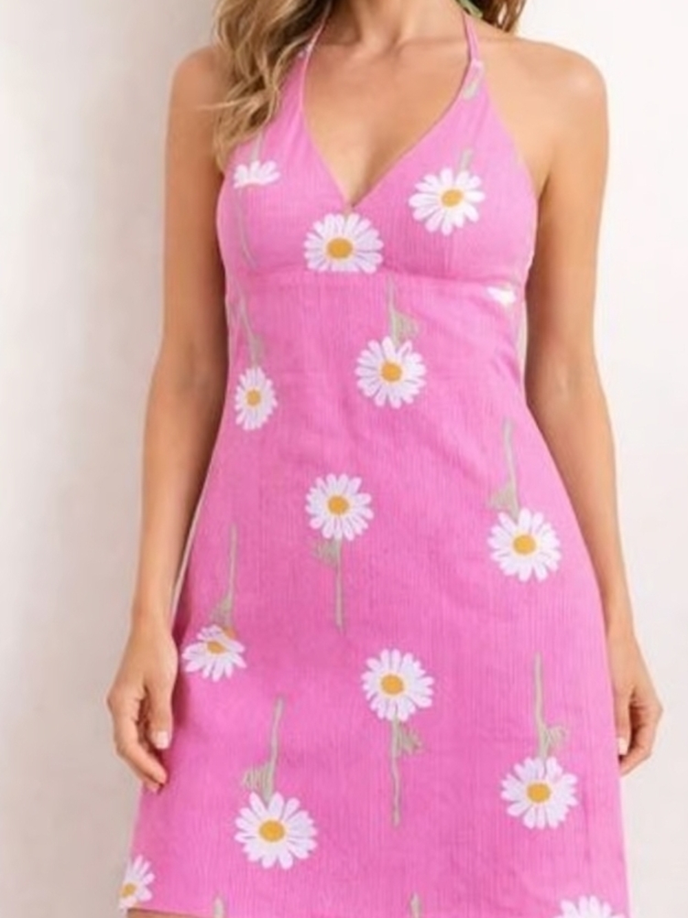Lilly Pulitzer Perfect Pink Halter Daisy Sundress